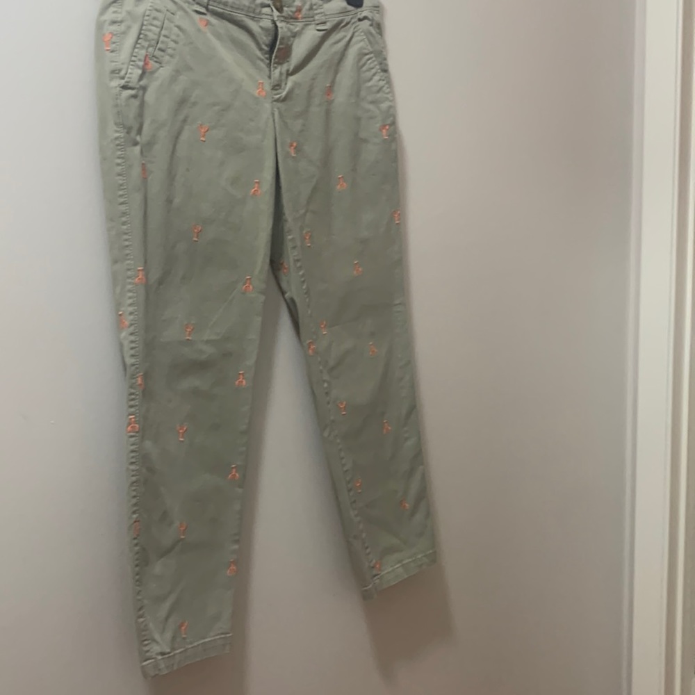 Lobster embroidery pants